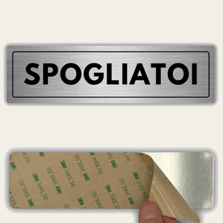 LEIASA | Segnale Spogliatoio - 5 x 18 cm - Spessore 0,8 mm - Alluminio