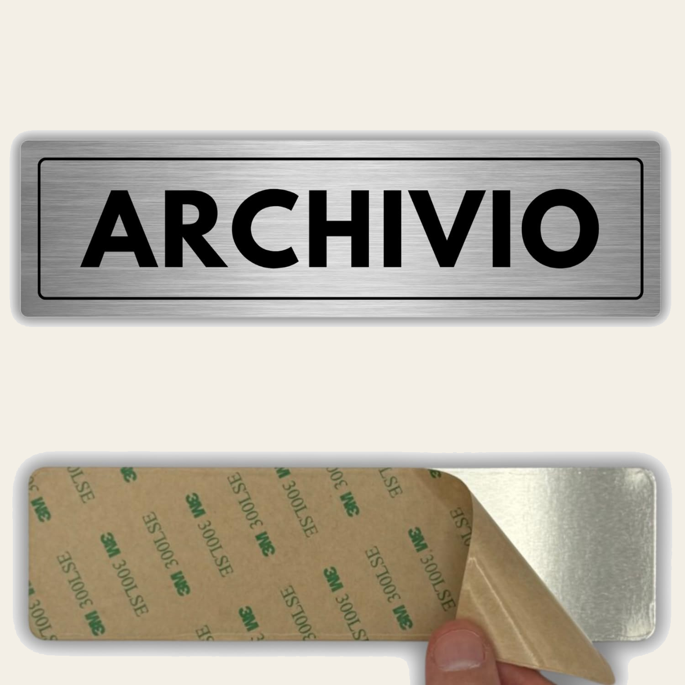 LEIASA | Cartello Archivio - 5x18 cm - Spessore 0,8 mm - Alluminio - T