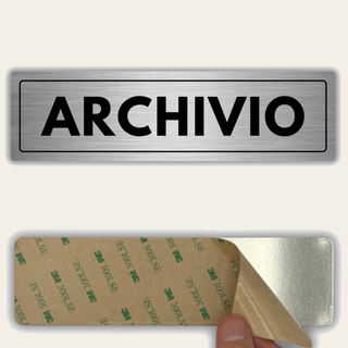 LEIASA | Cartello Archivio - 5x18 cm - Spessore 0,8 mm - Alluminio - T