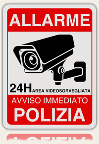 LEIASA | Cartello Area Videosorvegliata - 21x28 cm - Alluminio - Spessore 0,8 mm - Resistente per esterni - Stampa UV