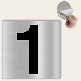Numero Civico Adesivo - 10x10 cm - Nº 1 - Numero Appartamento Hotel - 