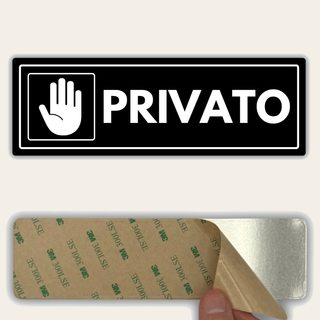 LEIASA | Segnale Privato - 7,5 x 23 cm - Spessore 2 mm - Acrilico - Ta