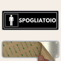 LEIASA | Cartello Spogliatoio Uomini - 7,5x23 cm - Acrilico - Spessore 2 mm - Resistente per esterni - Stampa UV