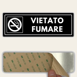 LEIASA | Segnale Vietato Fumare - 7,5 x 23 cm - Spessore 2 mm - Acrili