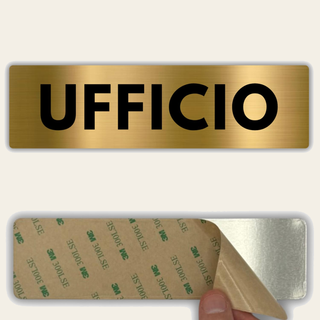 LEIASA | Segnale Ufficio - 5x18 cm - Alluminio - Targa Sala - Insegna 