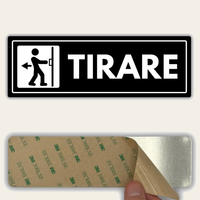 LEIASA | Targa Tirare la Porta - 7,5x23 cm - Acrilico - Spessore 2 mm - Resistente per esterni - Stampa UV