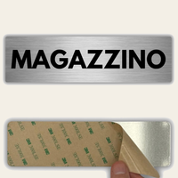 LEIASA | Targa Magazzino - 5x18 cm - Alluminio - Spessore 0,8 mm - Resistente per esterni - Stampa UV
