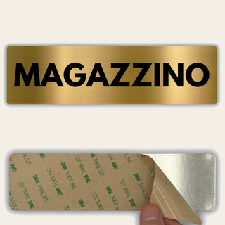 LEIASA | Segnale Magazzino - 5x18 cm - Alluminio - Targa Area Stoccagg