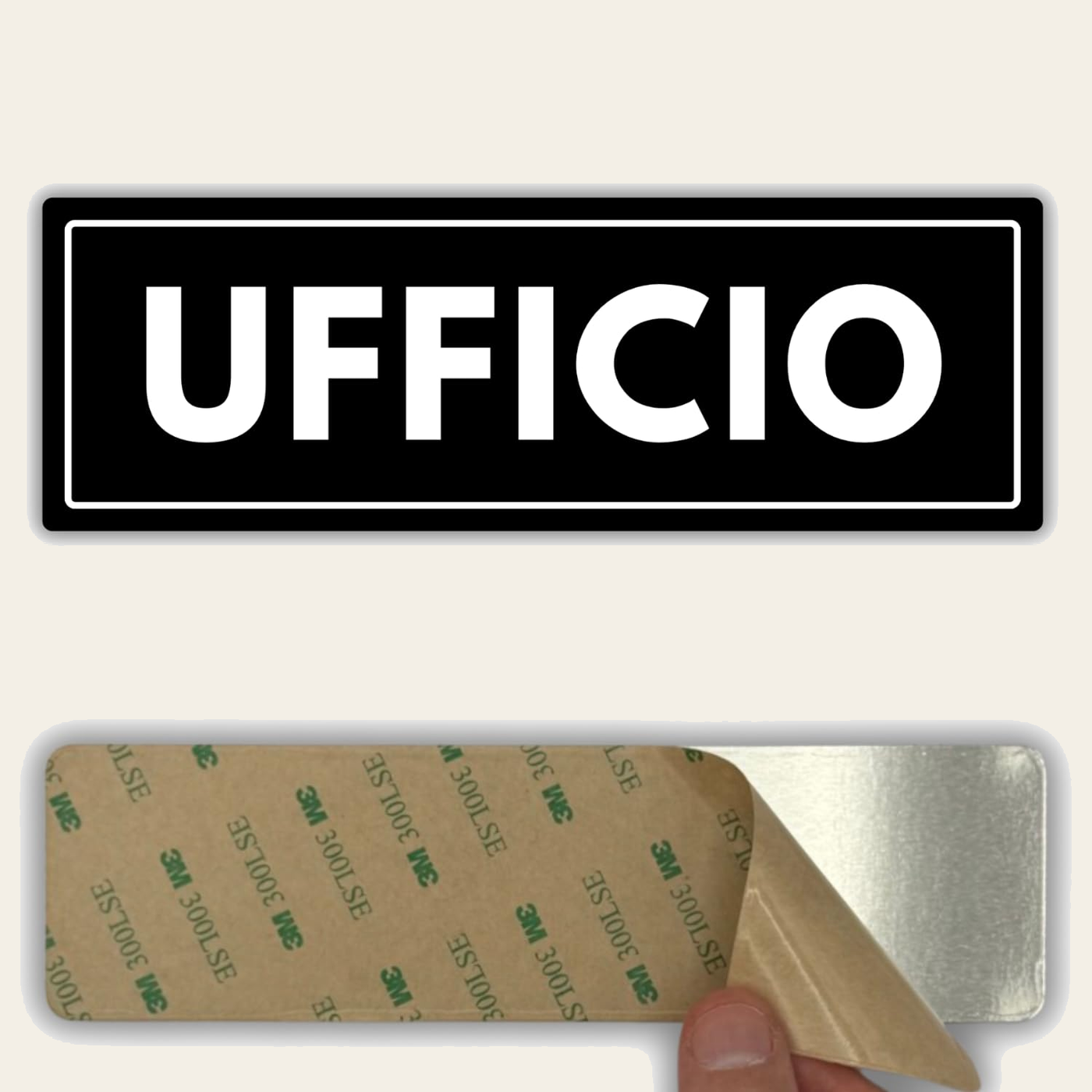 LEIASA | Segnale Ufficio - 7,5 x 23 cm - Spessore 2 mm - Acrilico - Ta