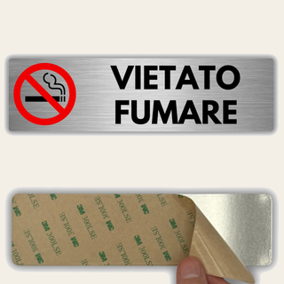 LEIASA | Cartello Adesivo Vietato Fumare - 5x18 cm - Spessore 0,8 mm -