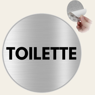 LEIASA | Cartello adesivo Toilette - Diametro Ø 100 mm - Spessore 0,8 