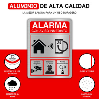 Pack 3 Carteles Videovigilancia: material premium resistente a rayos UV y agua