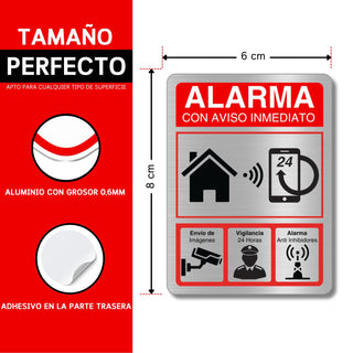 Pack 3 Carteles Videovigilancia: medidas y grosor del producto