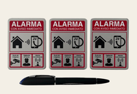 LEIASA | Pack 3 Carteles Videovigilancia - 6x8 cm - Aluminio - Grosor 0.6 mm - Resistente Exterior - Impresión UV