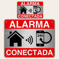 LEIASA | Pack Carteles Área Videovigilada - 21x28 cm y 9x14 cm - Aluminio - Grosor 0.8 mm - Resistente Exterior - Impresión UV