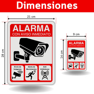 Pack Carteles Zona Videovigilada: material premium resistente a rayos UV y agua