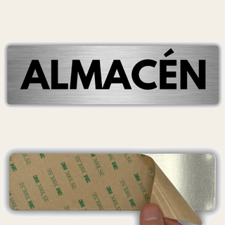 Señal Almacén de aluminio, 5x18 cm