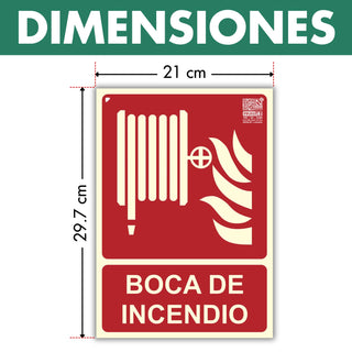 Señal Boca de Incendio Homologada: material premium resistente a rayos UV y agua
