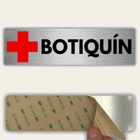 LEIASA | Señal Botiquín - 5x18 cm - Aluminio - Grosor 0.8 mm - Resistente Exterior - Impresión UV