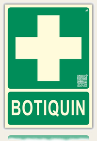 LEIASA | Señal Botiquín Homologada - 21x30 cm - PVC Fotoluminiscente - Clase B - 10 Años