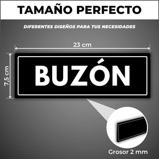 Señal Buzón: medidas y grosor del producto