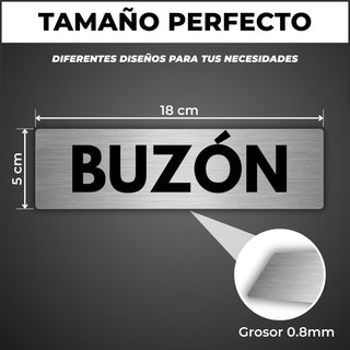 Señal Buzón: material premium resistente a rayos UV y agua
