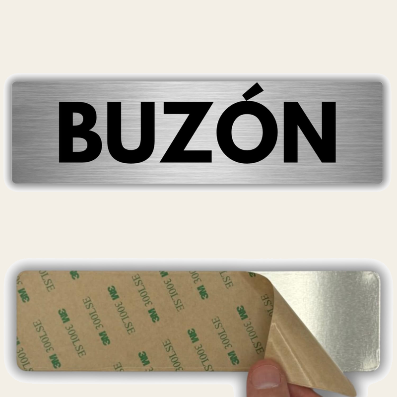 Señal Buzón de aluminio, 5x18 cm