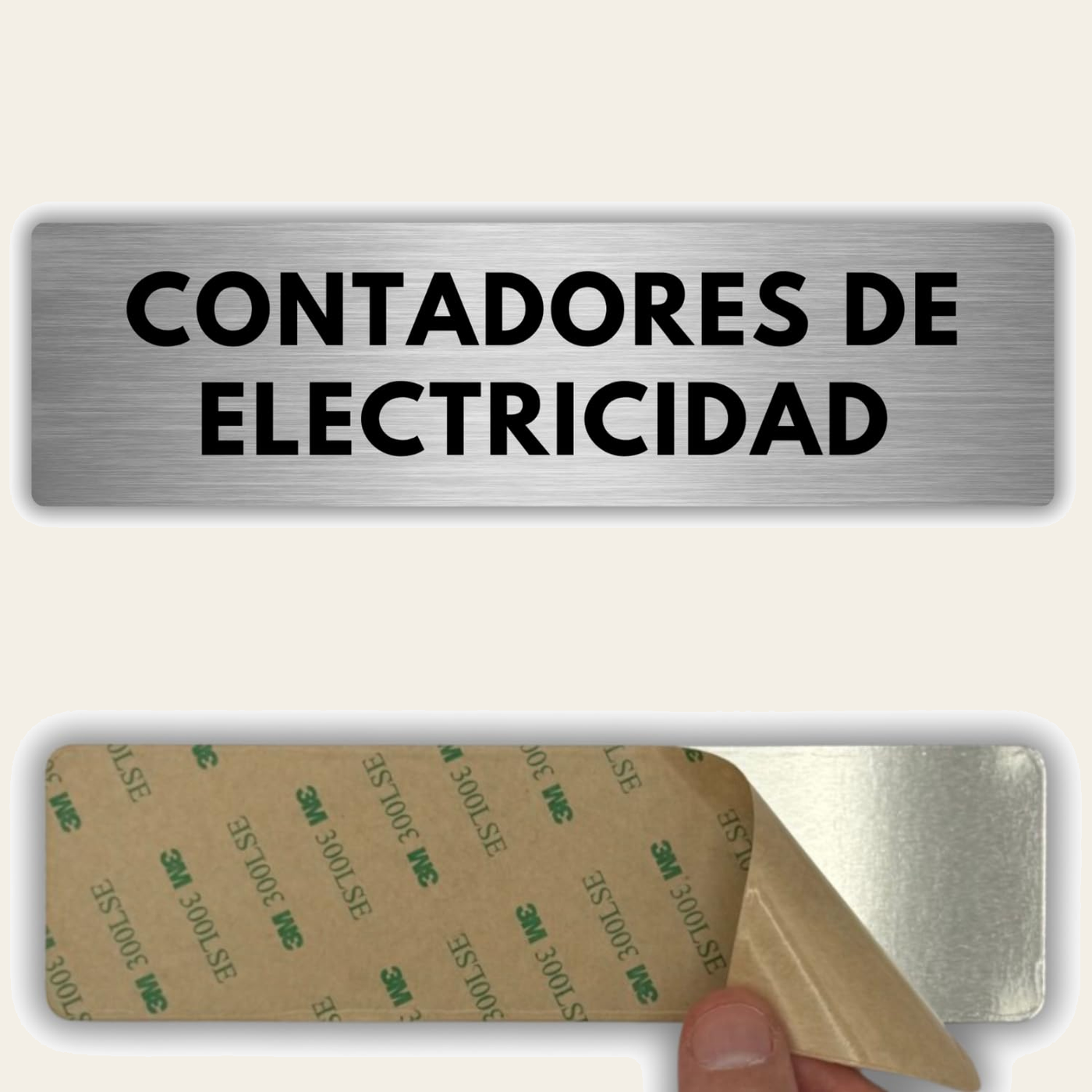 Señal Contadores de Electricidad de aluminio, 5x18 cm