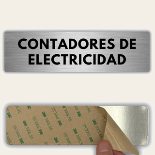 Señal Contadores de Electricidad de aluminio, 5x18 cm