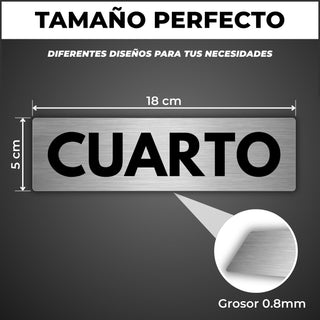 Señal Cuarto Piso: medidas y grosor del producto