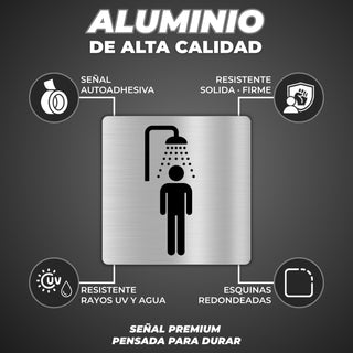 Ducha Hombre: material premium resistente a rayos UV y agua