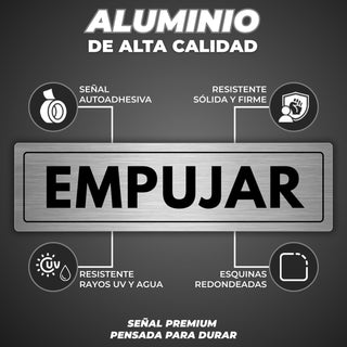 Empujar Puerta: material premium resistente a rayos UV y agua