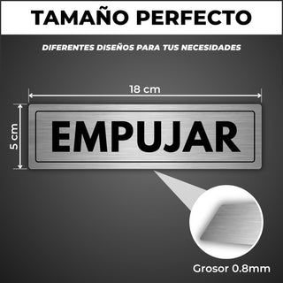Empujar Puerta: medidas y grosor del producto