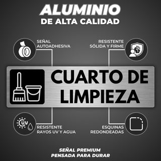 Señal Limpieza: material premium resistente a rayos UV y agua