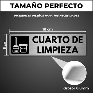 Señal Limpieza: medidas y grosor del producto