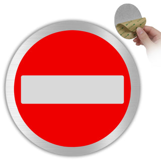 Señal No Pasar de aluminio, Ø 10 cm