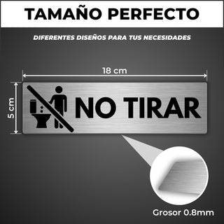 Señal No Tirar: medidas y grosor del producto