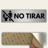 LEIASA | Señal No Tirar - 5x18 cm - Aluminio - Grosor 0.8 mm - Resistente Exterior - Impresión UV