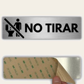 Señal No Tirar de aluminio, 5x18 cm