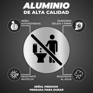 Señal No Tirar: material premium resistente a rayos UV y agua