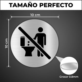Señal No Tirar: medidas y grosor del producto