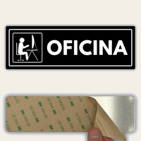 LEIASA | Señal Oficina - 7,5 x 23 cm - Acrílico - Grosor 2 mm - Resistente Exterior - Impresión UV