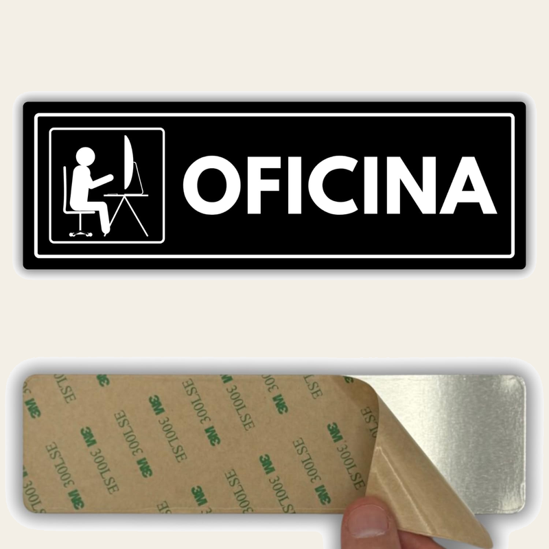 Señal Oficina, 7,5 x 23 cm