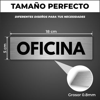 Señal Oficina: medidas y grosor del producto