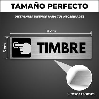 Señal Picar Timbre: medidas y grosor del producto