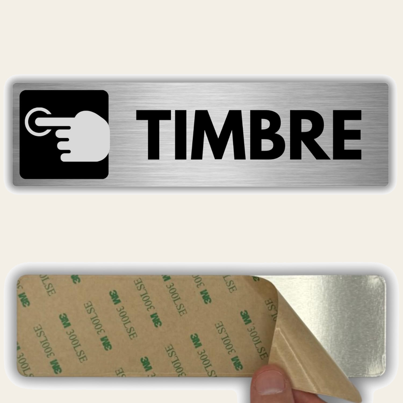 Señal Picar Timbre de aluminio, 5x18 cm