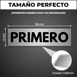 Señal Primer Piso: medidas y grosor del producto