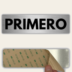 LEIASA | Señal Primer Piso - 5x18 cm - Aluminio - Grosor 0.8 mm - Resistente Exterior - Impresión UV