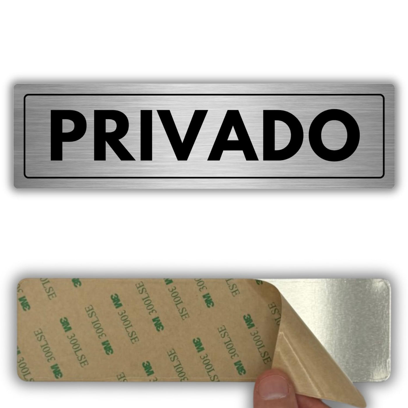 Señal Privado de aluminio, 5x18 cm