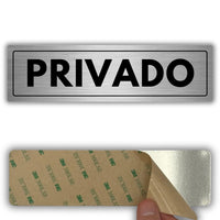 LEIASA | Señal Privado - 5x18 cm - Aluminio - Grosor 0.8 mm - Resistente Exterior - Impresión UV
